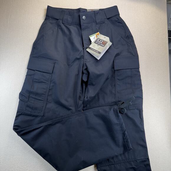 511 Tactical TDU Pants Men's Medium Reg. Inseam 31.5x35 BLACK Ripstop Adjustable - Picture 2 of 7